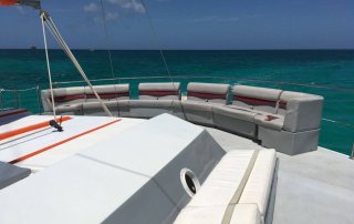 Loungeseats at Catamaran sail charters